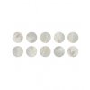 Perleťové očko Makassar - bílé (sada 10 ks)