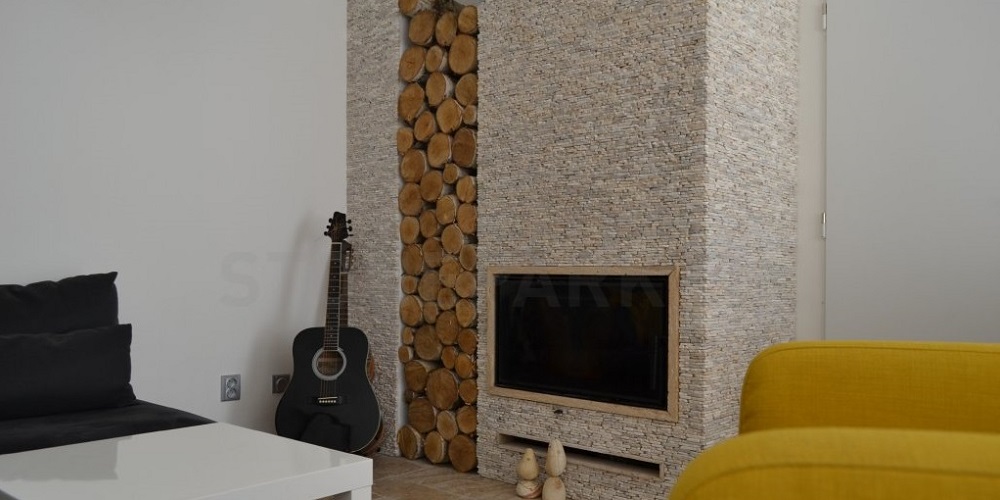 Působivé kamenné obklady a dlažby ke krbům