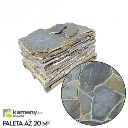 Nepravidelný kamenný obklad - Kora Azul - paleta až 20 m2