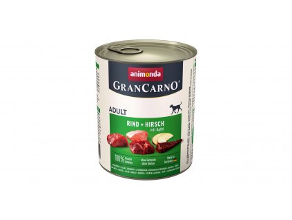 GRANCARNO Adult - hovězí, jelení maso + jablka 800g