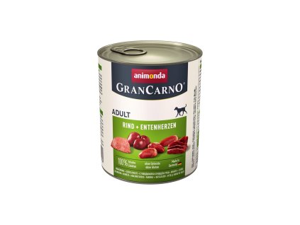 GRANCARNO Adult - hovězí, kachní srdce 800g