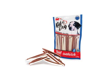 KIDDOG hovězí sendvič s treskou 250 g