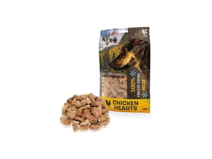 KIDDOG SUPER PREMIUM 100% kuřecí srdíčka sušená mrazem 50 g