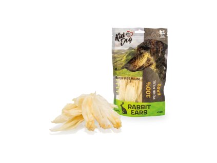KIDDOG SUPER PREMIUM 100% přírodní králičí uši 50 g