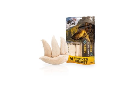 KIDDOG SUPER PREMIUM 100% kuřecí celá prsa sušená mrazem 50 g (3-4 ks)