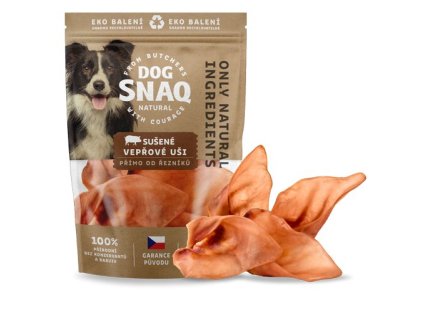 DOG SNAQ vepřové ucho sušené 4 ks
