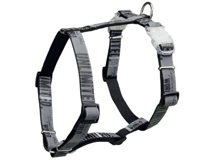 Postroj EXPLORE s blikátkem, černý/reflexní S-M