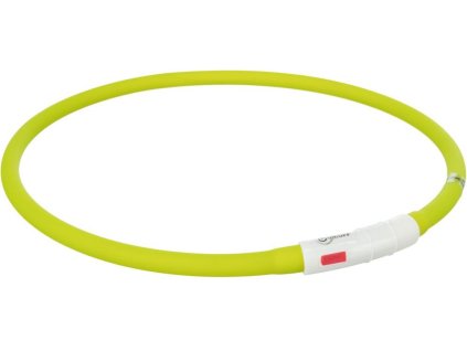 Flash USB svítící obojek XS-XL 70 cm / 10 mm, zelený