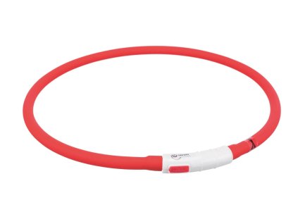 Flash USB svítící obojek XS-XL 70 cm / 10 mm, - červená