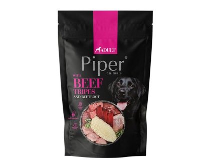 NEW PIPER s hovězími žaludky a červenou řepou, kapsička pro psy 500 g