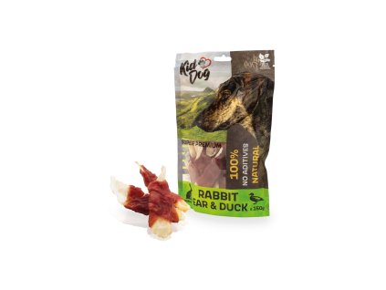 KIDDOG SUPER PREMIUM 100% kachní prsa na králičím uchu 150 g