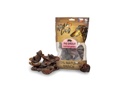 KIDDOG 100% Natural Snack, vepřový rypáček 7 - 8 cm / 200 g