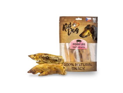 KIDDOG 100% Natural Snack, vepřová nožka rozpůlená 18 cm / 240 g (2 ks)