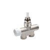 4-cestný termostatický ventil priamy nikel pre jednobodové pripojenie.