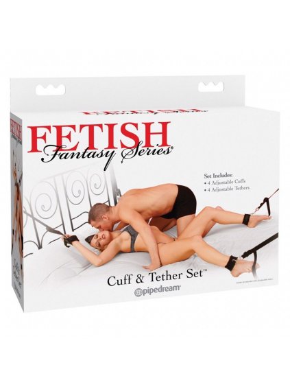 10111 3 fetish fantasy series cuff tether set bondazni sada