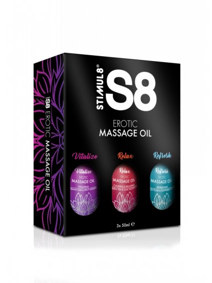 11023 5 stimul8 s8 massage oil box 3x 50ml