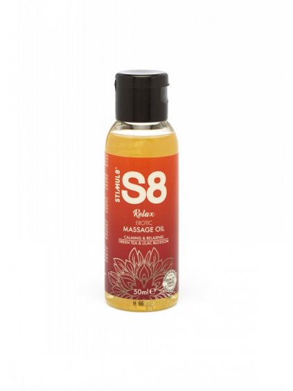 11029 2 stimul8 s8 massage oil 50ml green tea lilac blossom