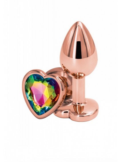 NS Novelties Rear Assets Rose Gold Heart vel.S - análny kolík