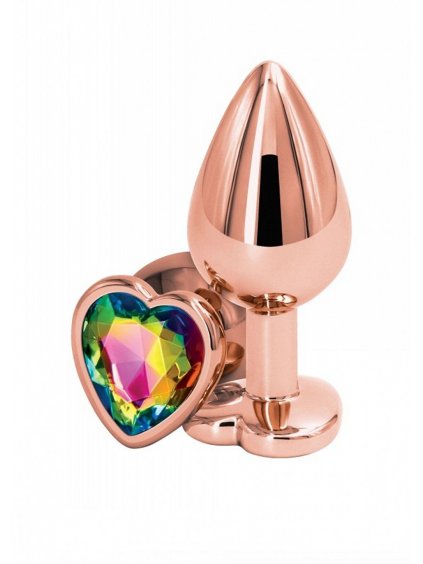 NS Novelties Rear Assets Rose Gold Heart vel.M - análn kolík