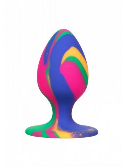 11536 9 calexotics cheeky medium tie dye plug analni silikonovy kolik