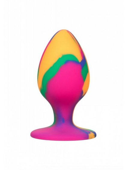 CalExotics Cheeky Large Tie-Dye Plug - analní silikonový kolík