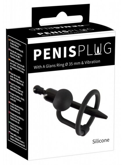 11611 7 penis plug with a glans ring vibration vibracni prsten na penis