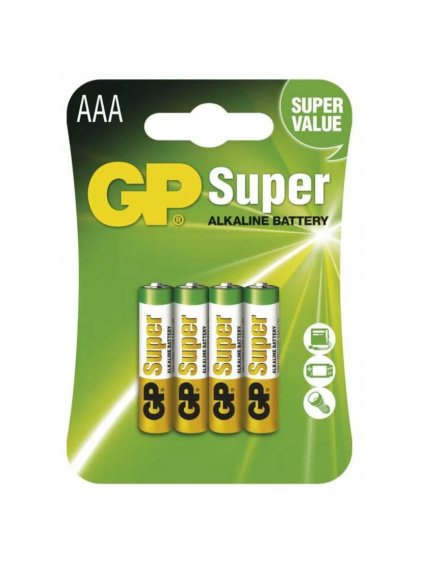 11701 1 alkalicka baterie gp super aaa lr03 4 ks