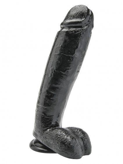 TOYJOY Get Real Dildo 10 Inch with Balls - Black