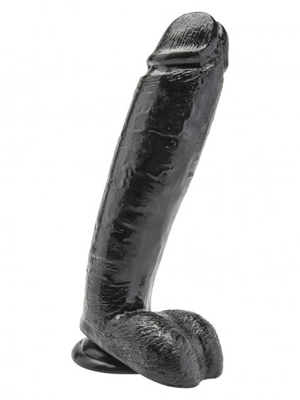 TOYJOY Get Real Dildo 10 Zoll mit Hoden - Schwarz