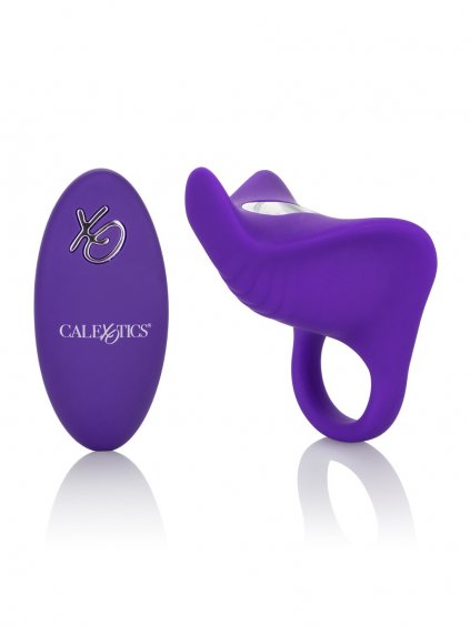 CalExotics Remote Controlled Vibes Remote Orgasm Ring - Purple