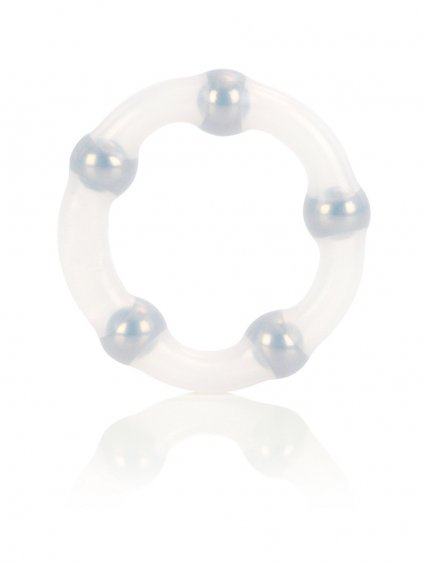 CalExotics Rings Ring mit metallischen Perlen, transparent