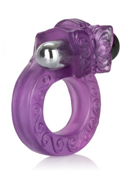 CalExotics Couples Enhancers Intimate Butterfly Ring - Purple