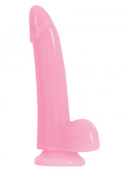 NS Novelties Fire Fly Smooth Glowing Dong 5 Inch - Pink