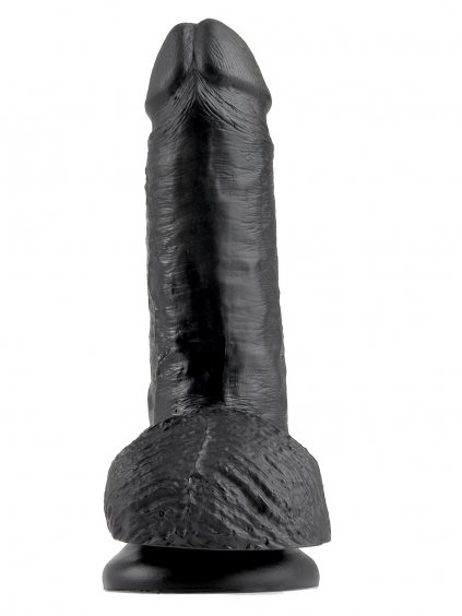 Pipedream King Cock Cock 7 Inch With Balls - Black