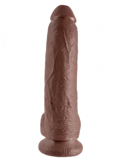 Pipedream King Cock Cock 9 Inch With Balls - Brown skin tone