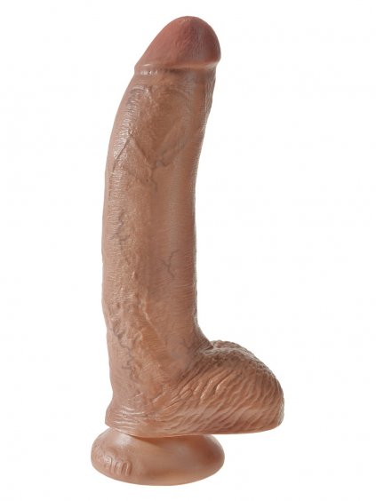 Pipedream King Cock Cock 9 Inch With Balls - Caramel skin tone