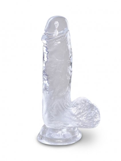 Pipedream King Cock Clear 5 Inch Balls - Transparent