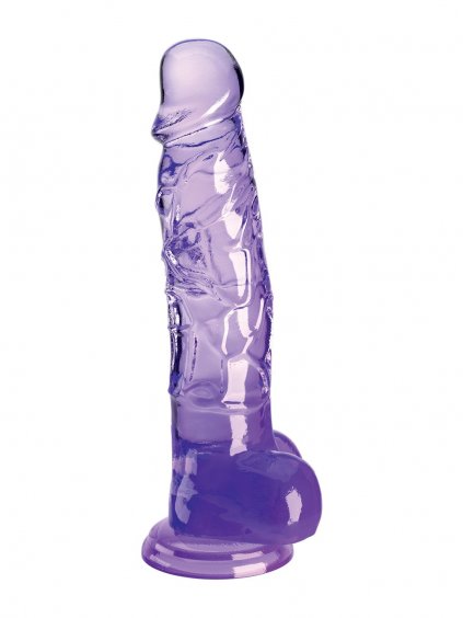 Pipedream King Cock Clear 8 Inch Balls - Purple