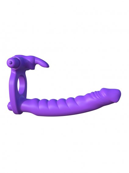 Pipedream Fantasy C-Ringz Silicone Double Pene Rabbit - Purple