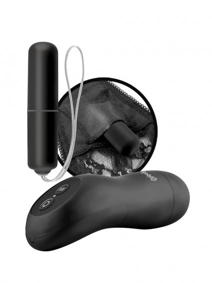 Pipedream Fetish Limited Edition Remote Control Vibrating Panty + - Black - 1X/2X