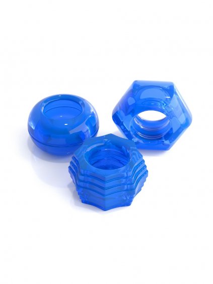 Pipedream Classix Deluxe Cock Ring Set - Blue