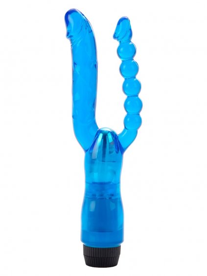 CalExotics Beads Dual Penetrator Vibrator - Blue