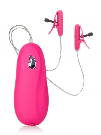 CalExotics Nipple Play - Vibrierender, beheizbarer Brustwarzen-Teaser - Rosa