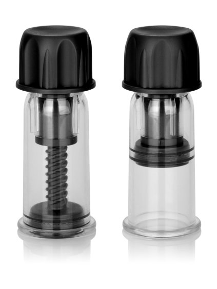 CalExotics Nipple Play Vacuum Twist Suckers - Schwarz