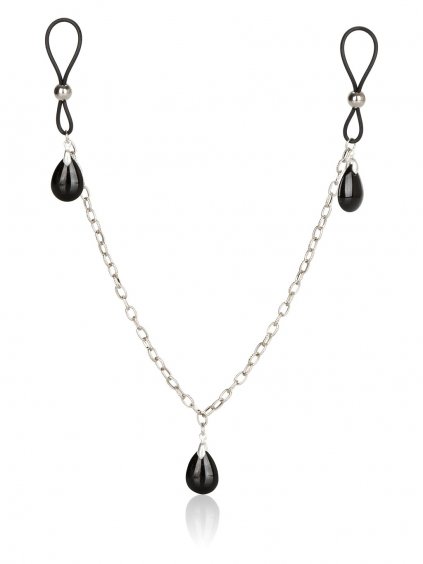 CalExotics Nipple Play Nonpierce Nipple Chain Jewelry - Black
