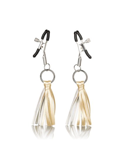 CalExotics Nipple Play Playful Tassels Nipple Clamps - Gold