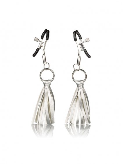 CalExotics Nipple Play Playful Tassels Nipple Clamps - Silver