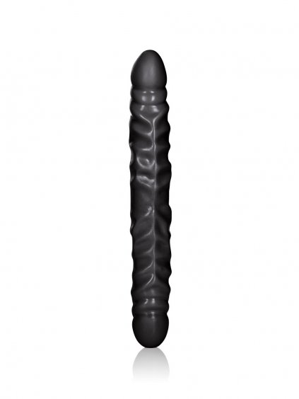 CalExotics Lifelike Dongs Veined Double Dong 12 Inch - Black