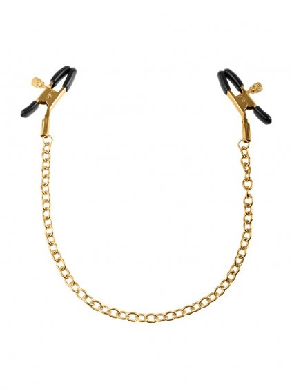 Pipedream Fetish Fantasy Gold Chain Nipple Clamps - Gold