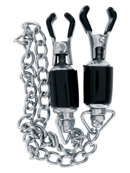 Steel Power Tools Nipple Clamps Strong Chain - Silver